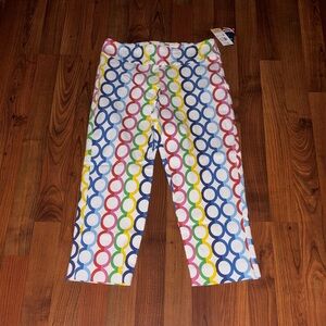 Patchington Retro Circle Print Crop Pants size 6 NWT